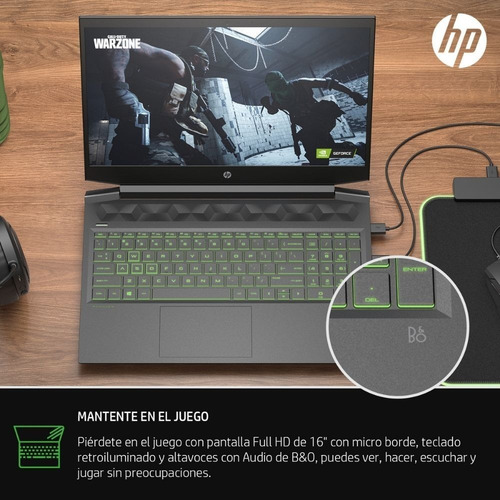 Imagen 7 de 8 de Notebook Hp Gamer 16-a0061la I5 10300h 8gb 512gb 1650 Win 10
