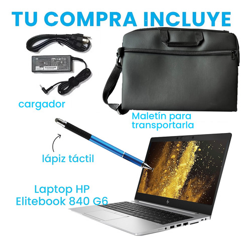 Laptop Hp Elitebook Táctil Core I5 8th 8gb Ram 256gb Ssd Plateado (Reacondicionado)