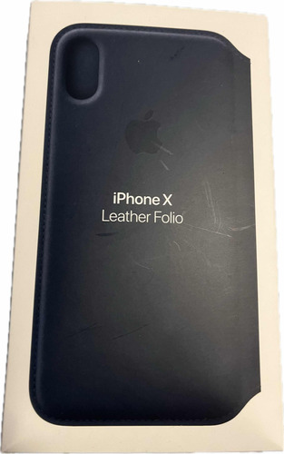 Estuche Librito iPhone X Simil Cuero Original