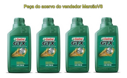 4 Óleo Castrol Gtx 20w60 Mineral Api Sl Sae Anti Borra