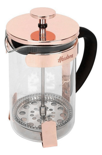 Cafetera Vidrio Francesa Acero Inox. Color Hudson 800ml Zt