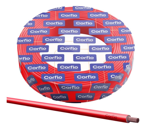 Cabo Fio Elétrico Flexível 1,5mm Vermelho 100m Corfio 750v