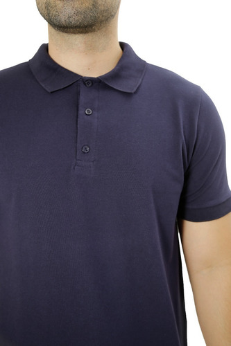 Imagem 6 de 7 de Polo Cotton Algodão Pima Marinho