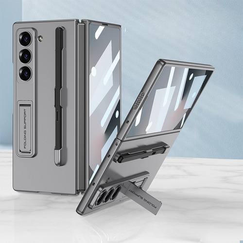 Z Fold6 Funda De Teléfono Con Soporte De Carcasa Dura