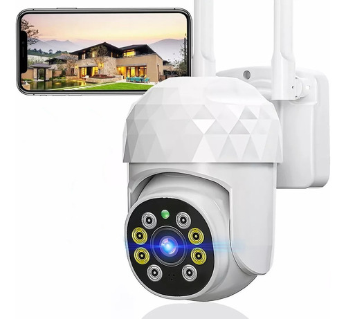 Cámara de seguridad Genérica Cámara de seguridad WiFi inalámbrica IP Camera con resolución de 2MP visión nocturna incluida blanca