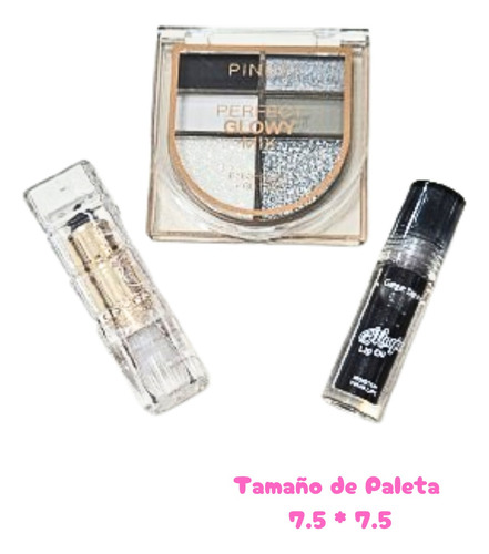 Sombra Negra Set Smokey Eyes Hd Labial Negro Mágico Gloss Smoke Ideal Profesional