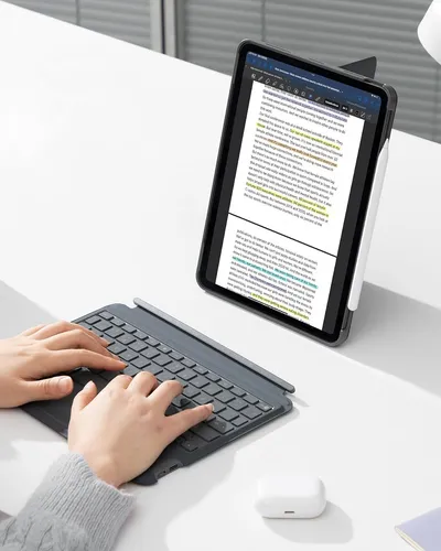 Funda Con Teclado Inateck, Gris, Compatible Con iPad Air 5/4