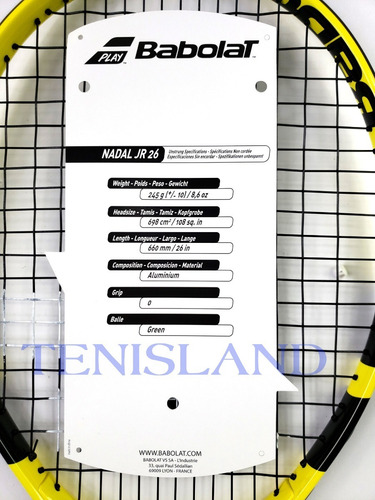 Raqueta Babolat Aero Pro Nadal Jr Local No.1 Argentina