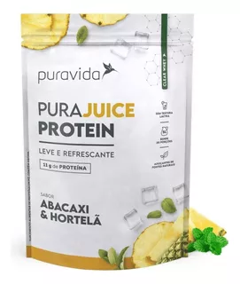 Pura Juice Protein - Puravida 300g Sabor Abacaxi & Hortelã