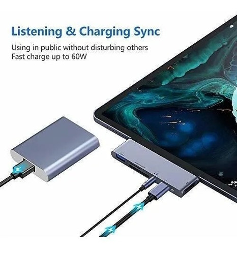 Hub Usb C Para iPad Pro 2020 / 2018 Usb Type-c To Puertos 