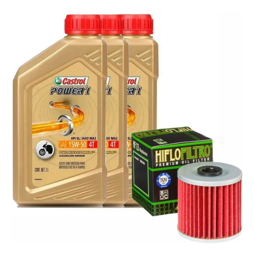 Kit Service Kawasaki Klr 650 Klr650 Filtro Aceite Castrol 