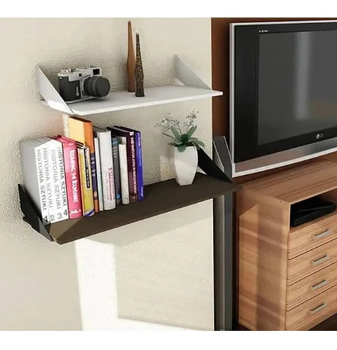 Imagen 4 de 6 de Estante Con Mensulas Exahome 60x20 Repisa Unico 18mm Bazar