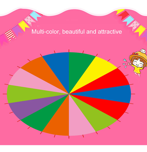 Los Niños Juegan Con Paracaídas Multicolor, Arcoíris, For N