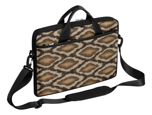 Bolsa Piel Estampado Serpiente Animal Para Laptop Mujer 13