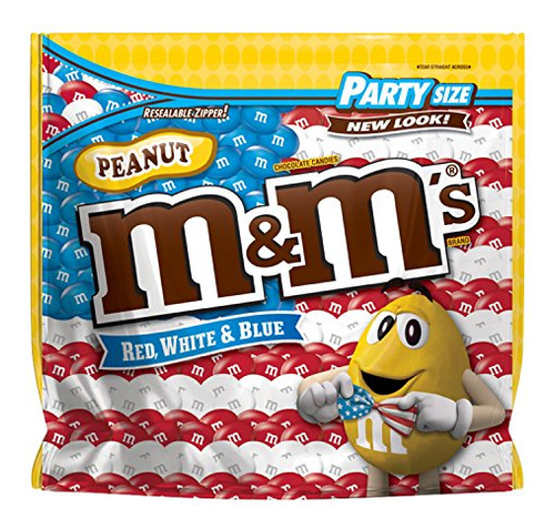 M & M's Rojo, Blanco Y Azul De Cacahuete Caramelo Chocolate 