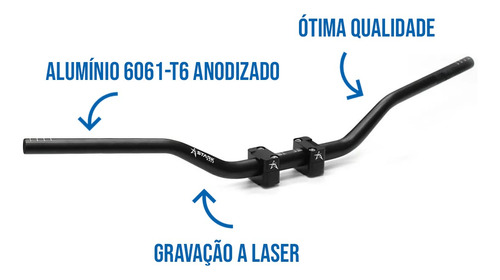 Imagem 4 de 8 de Guidão Alto Xre300 Xre190 Bross 160 Bross 150