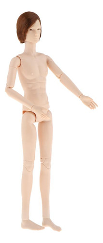 Bjd Boy Customized Doll Nude Vinyl Sin Pintar Cuerpo Marrón