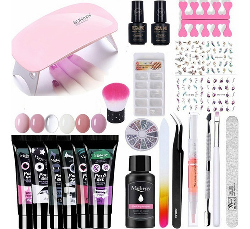 Aehoy Kit De Manicura Con Lampara Uv Led 25 Piezas