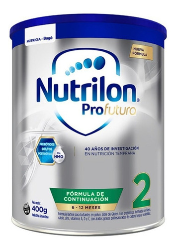 Leche de fórmula en polvo Nutricia Bagó Nutrilon Profutura 2 en lata de 400g