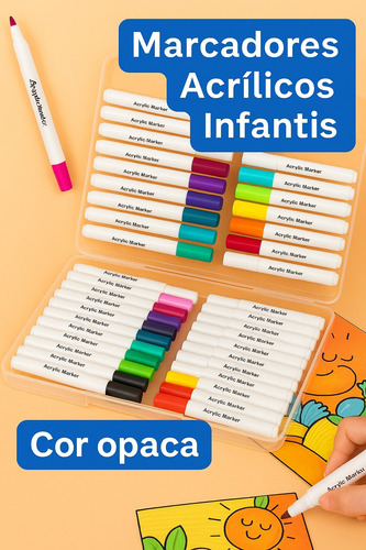 Kit Caderno Bobbie Goods Com Canetinhas Tira Estresse Color Kit 12 Canetinha-caderno Azul