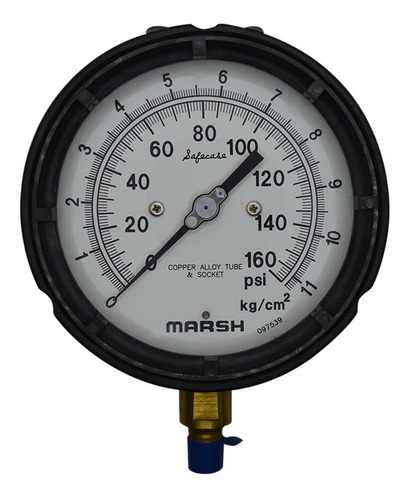 Manómetro 11 Kg, 160 Psi. Marca: Marsh - Modelo: P0152w2