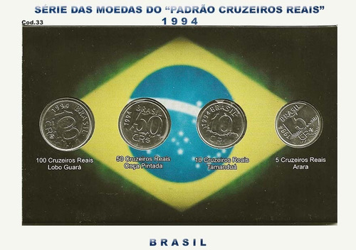 Display Com As Moedas Cruzeiro Real De 1994-cod.370_33