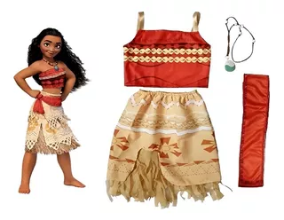 Fantasia Infantil Menina Moana Com Top E Colar Envio Já