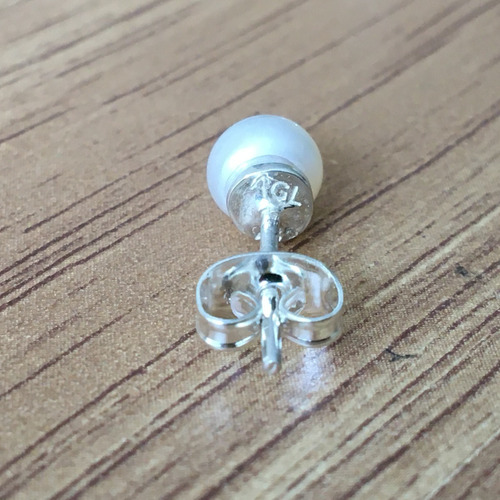 Imagen 5 de 10 de Broqueles Perla Natural 6mm Y Plata 925 Mujer/niña Agalea