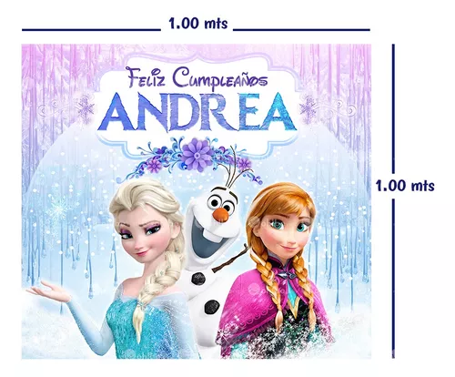 Panel Para Fiesta Frozen - Lona Cumpleaños Frozen 100 X 100