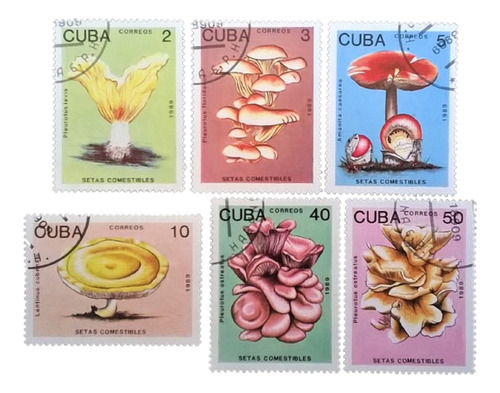 Cuba Hongos, Serie Sc 3000-3006 Año 1988 Usada L19399