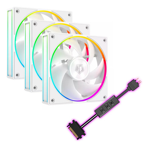 Kit X3 Coolers + Controlador Id-cooling Id-cooling Af-w Pwm Blanco