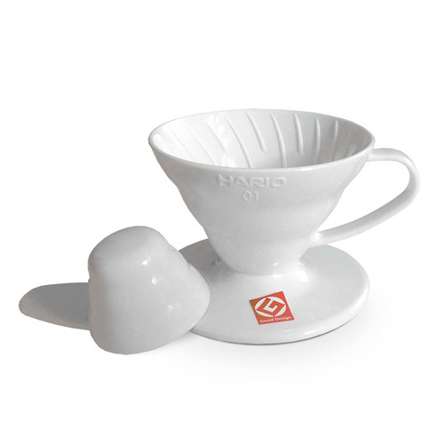 Coador De Café Em Acrílico Branco Hario V60-01