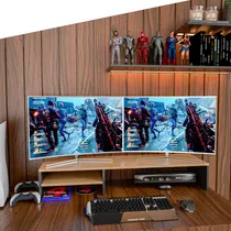 Comprar Suporte Dois Monitores Mesa Elevado Setup Gamer