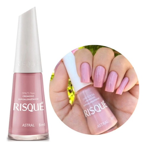 Kit Esmalte Astral Da Risque , Pétala E Pétala Branca