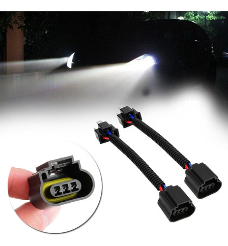 2pcs H4 Macho A H13 Hembra Conector De Alambre De Coleta Del