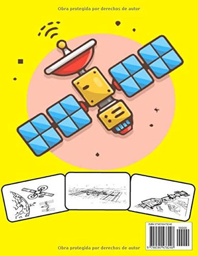 Satelite Libro De Colorear: Fantastico Libro Para Colorear P