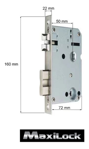 Imagen 6 de 8 de Cerradura Inteligente Maxilock Mxe 20811 - Backset 50