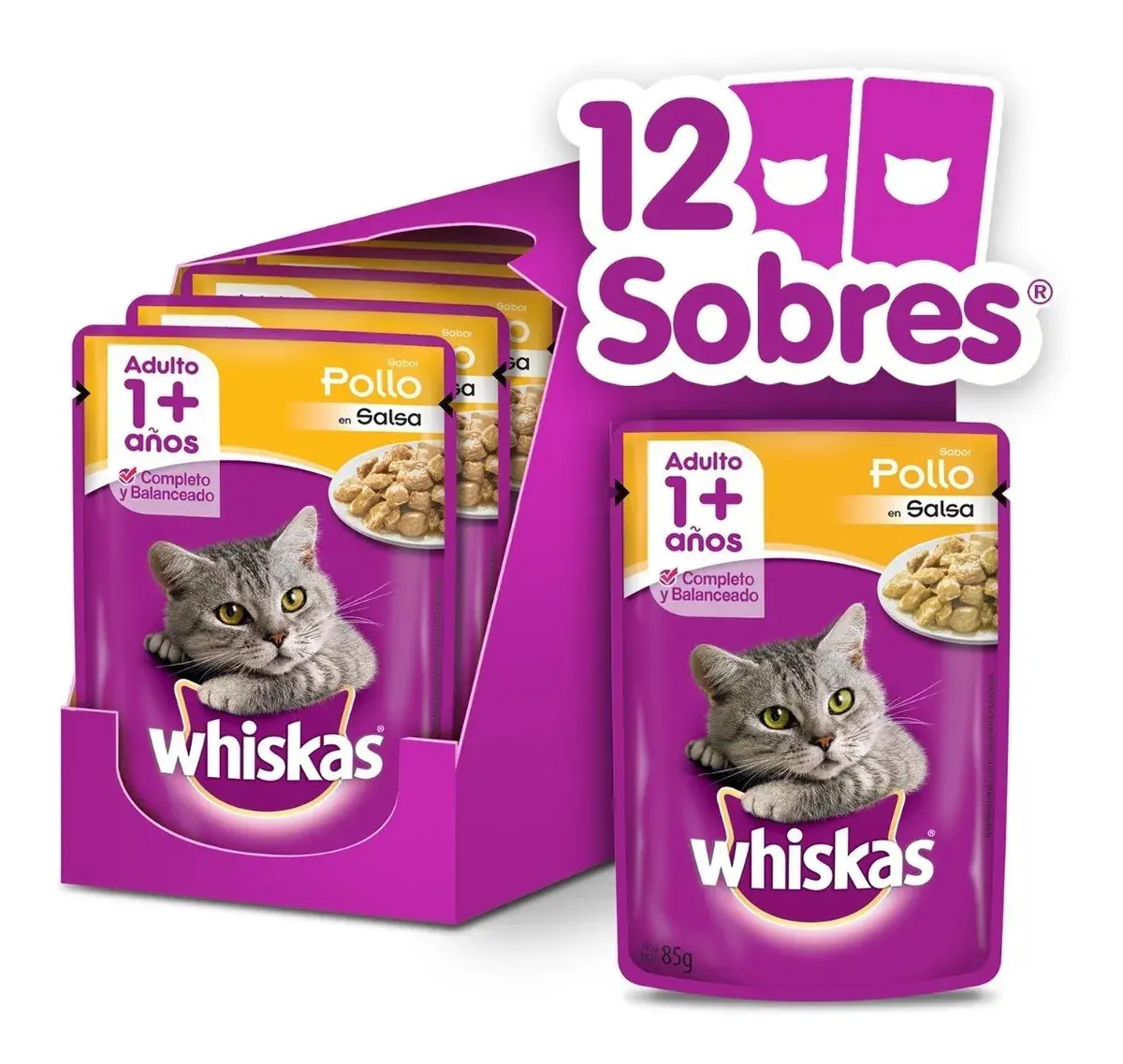 Whiskas Sobrecito Pollo en Salsa x 12