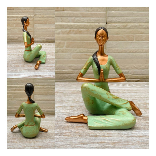 Figura Yoga Decorativa Estatuila Posiciones D Oriente Regalo