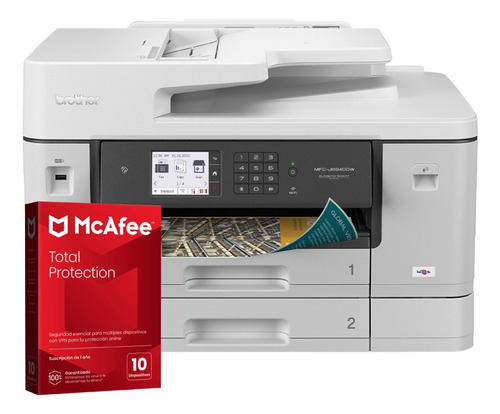 Multifuncional Brother Mfcj6940dw Wifi A3 + Antivirus Mcafee
