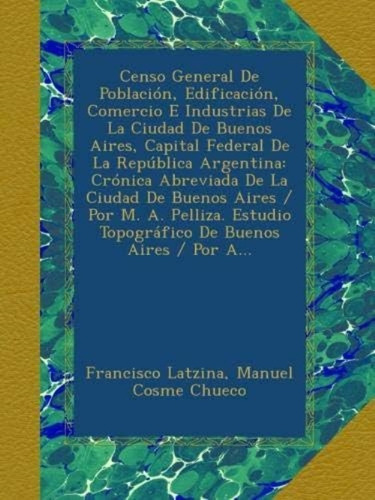 Libro: Censo General De Población, Edificación, Comercio E