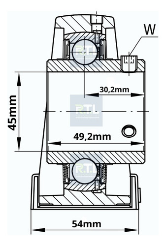 2 Mancais Pedestal Com Rolamento Ucp 209 Para Eixo De 45mm