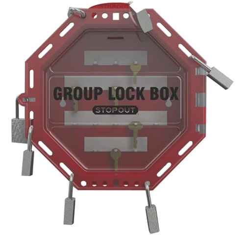 Accuform Stopout Look 'n Stop Group Lock Box, 13  X 13  X 3-