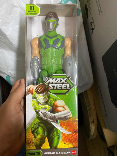 Max Steel Super Soco 11 Pontos Articulados Boneco 30cm