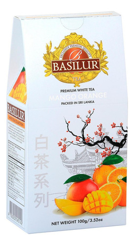 Basilur- Te Blanco Premium Mango/naranja En Hoja White Tea