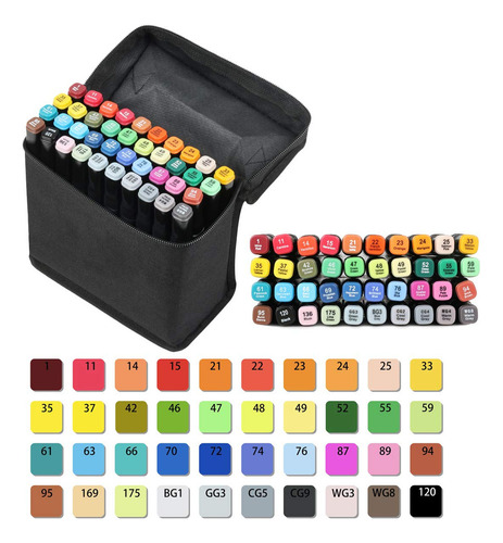 Juego De Rotuladores De 40 Colores, De Doble Punta, Marcado. Color 40 Colores