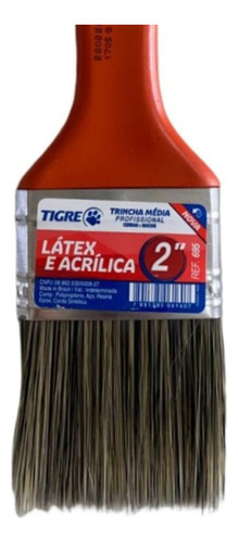 Kit 4 Trincha Pincel Para Pintura Látex Acrílica 2'' Tigre