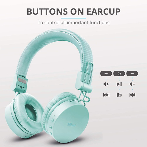 Headphones Wireless Bluetooth Energy Tones Verde 25hs Backup