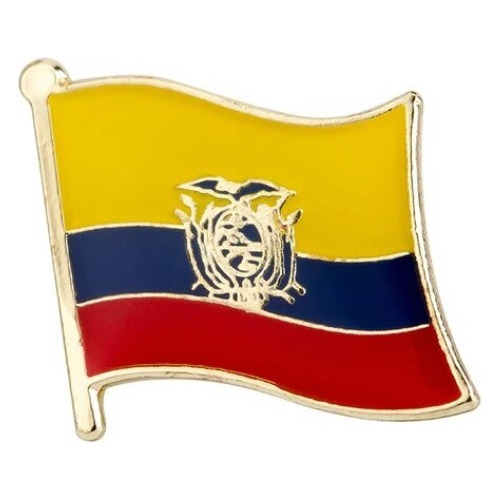 Pin Broche Prendedor Metálico Bandera Ecuador