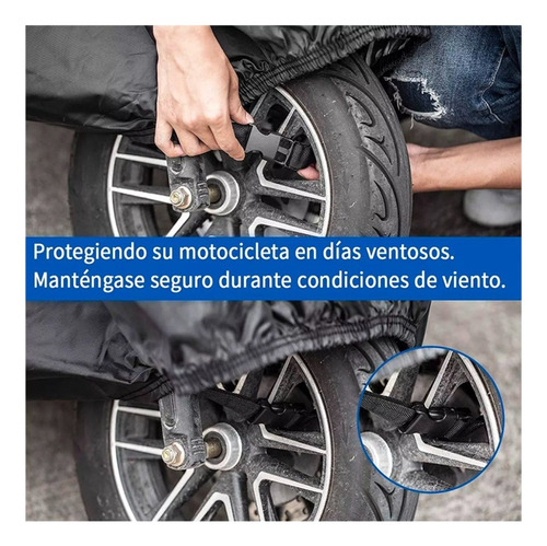 Funda Cubre Motocicleta Carpa Impermeable 245x105x125cm